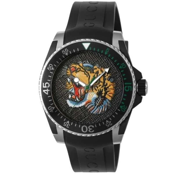 Gucci Dive Tiger 40mm Black Men's Watch YA136318 – product view 1