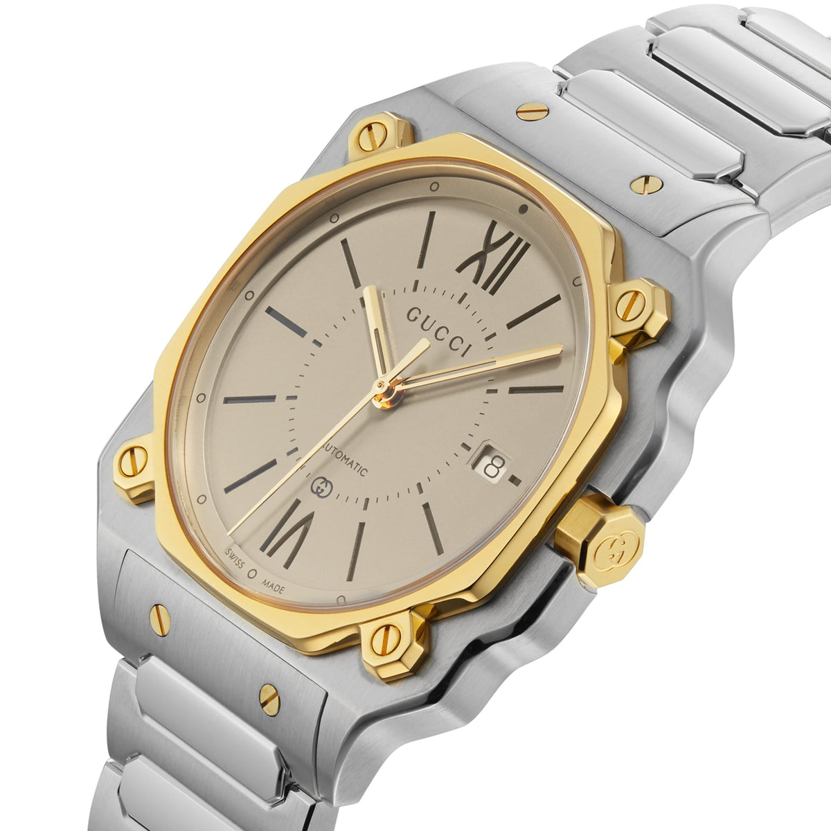 Gucci G-Flat YA166403 dial and case detail