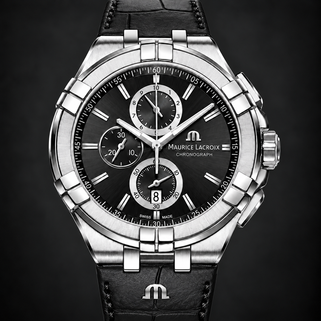 Maurice Lacroix AI1018-SS001-330-1 — dial and bezel detail