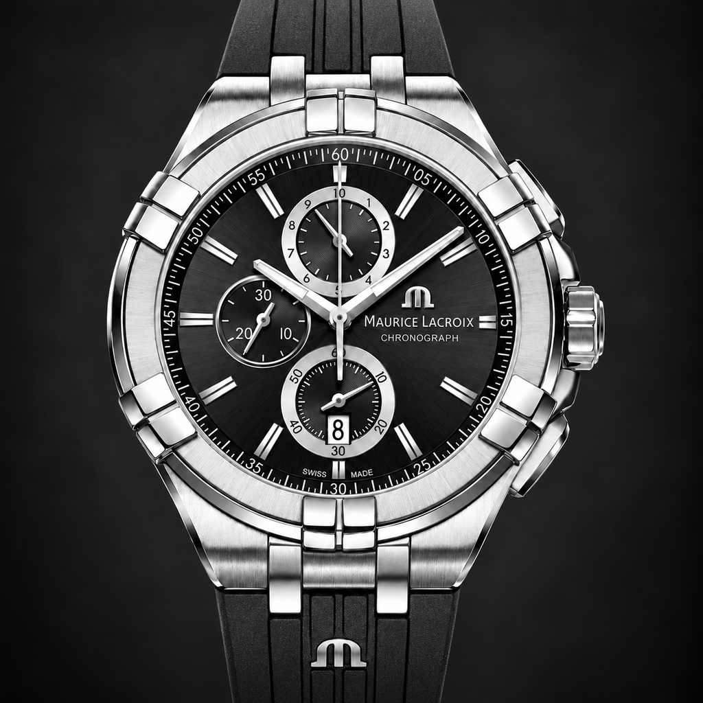 Maurice Lacroix AI1018-SS001-330-2 — dial and bezel detail