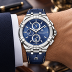 Maurice Lacroix AI1018-SS001-430-1 — men's wrist with premium tailoring