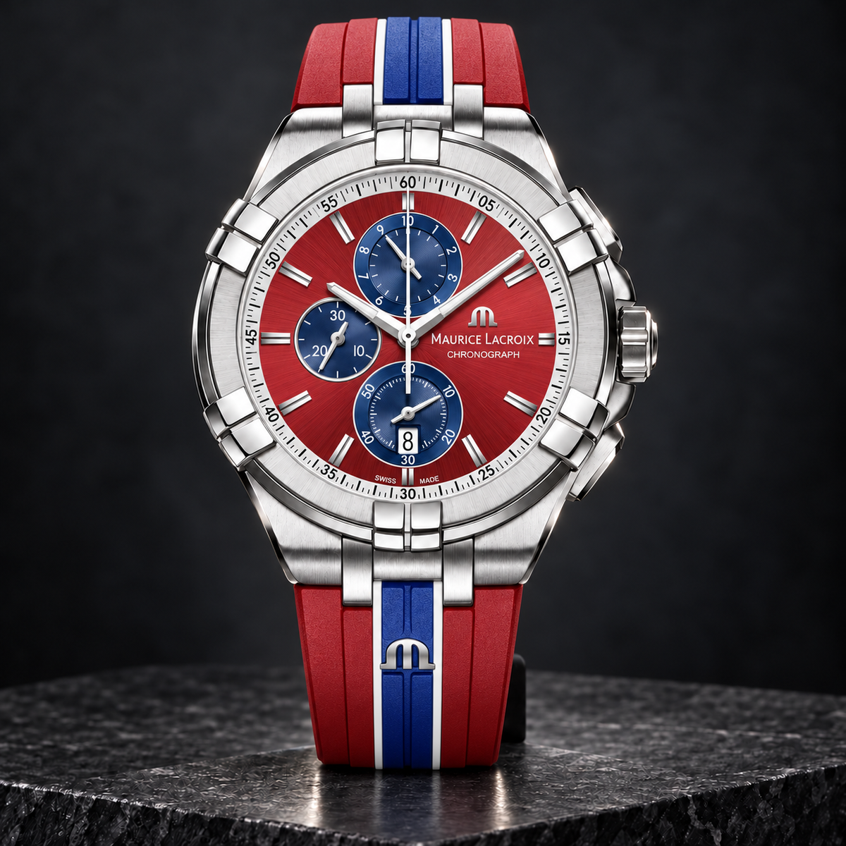 Maurice Lacroix AI1018-SS001-530-6 — three-quarter front view