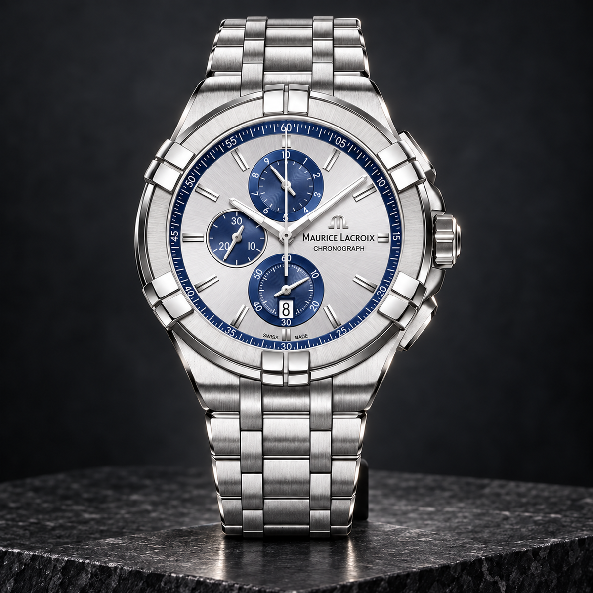 Maurice Lacroix AI1018-SS002-131-1 — upright front angle