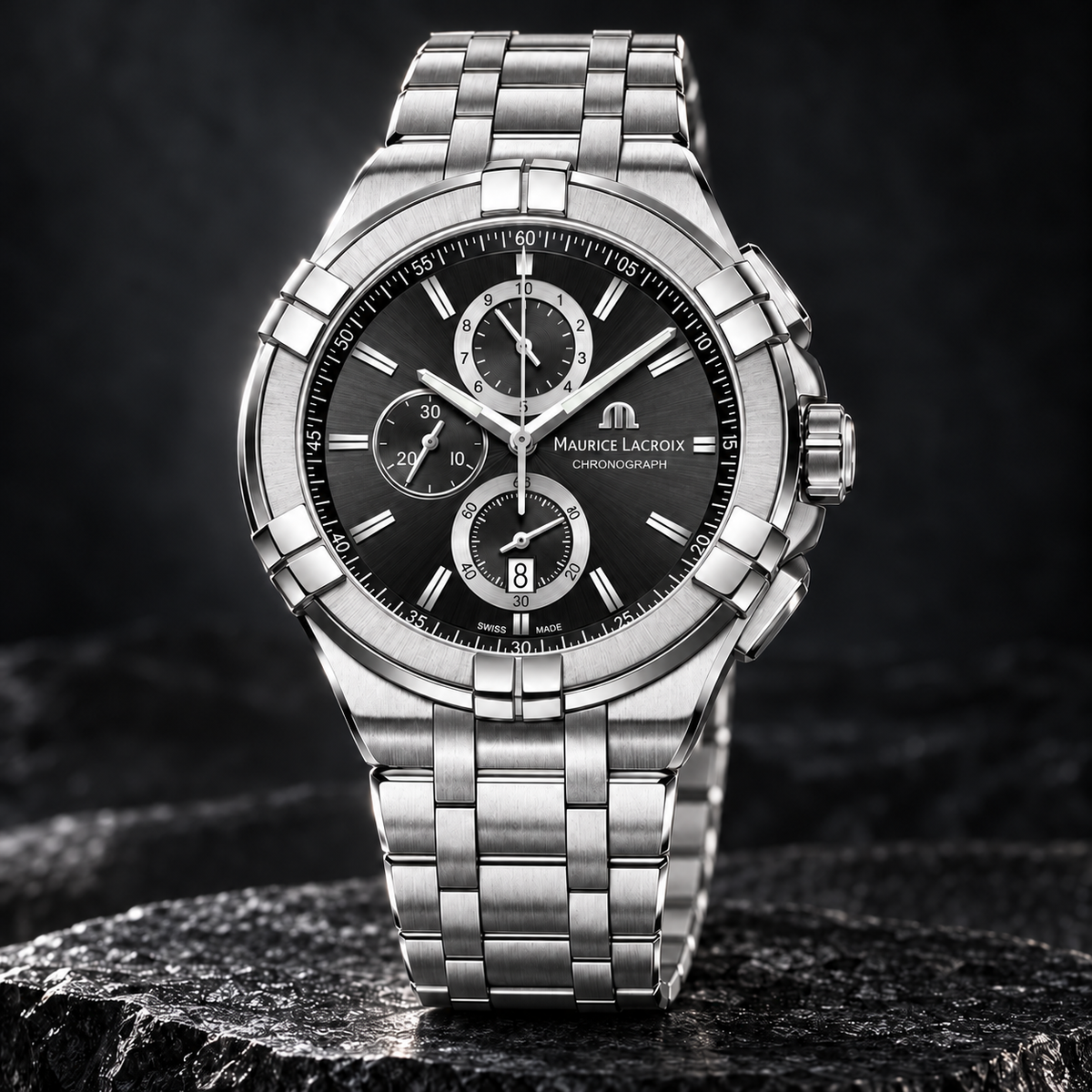 Maurice Lacroix AI1018-SS002-330-1 — upright front angle