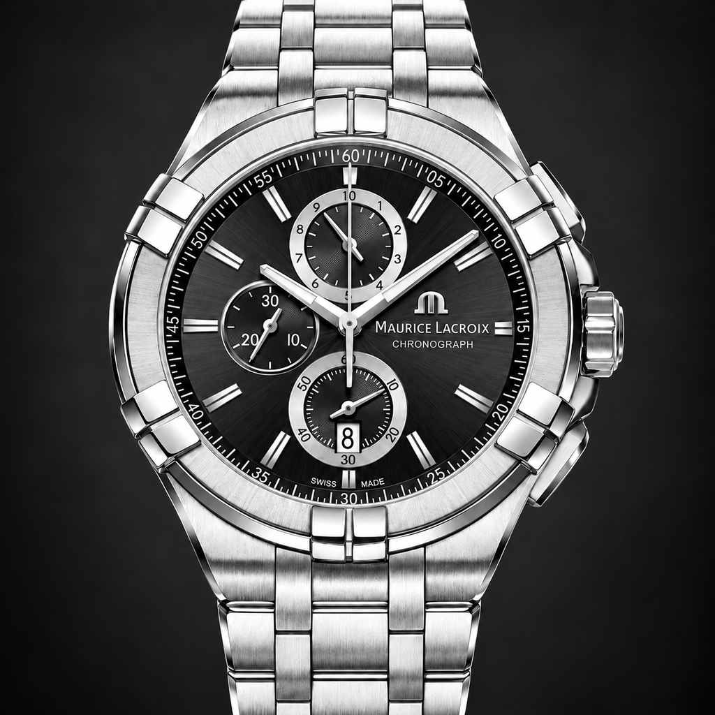 Maurice Lacroix AI1018-SS002-330-1 — dial and bezel detail