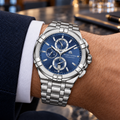 Maurice Lacroix AI1018-SS002-430-1 — on a man's wrist with premium tailoring