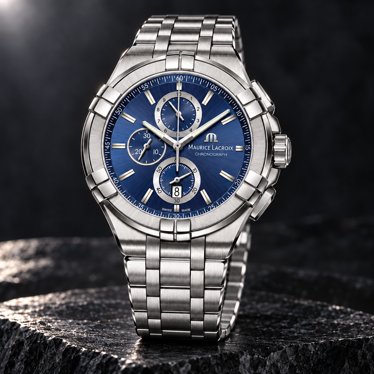 Maurice Lacroix AI1018-SS002-430-1 — upright front angle
