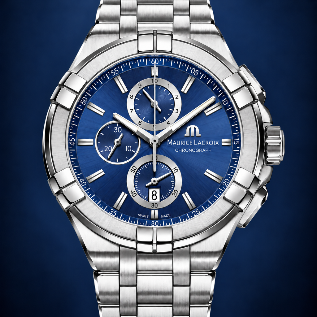 Maurice Lacroix AI1018-SS002-430-1 — dial and bezel detail