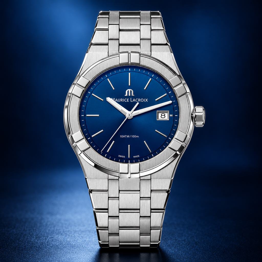 Maurice Lacroix AI1108-SS002-430-1 — dial and bezel detail