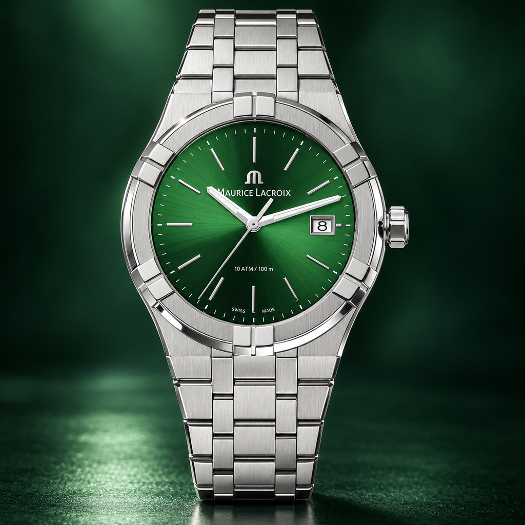 Maurice Lacroix AI1108-SS002-630-1 — dial and bezel detail