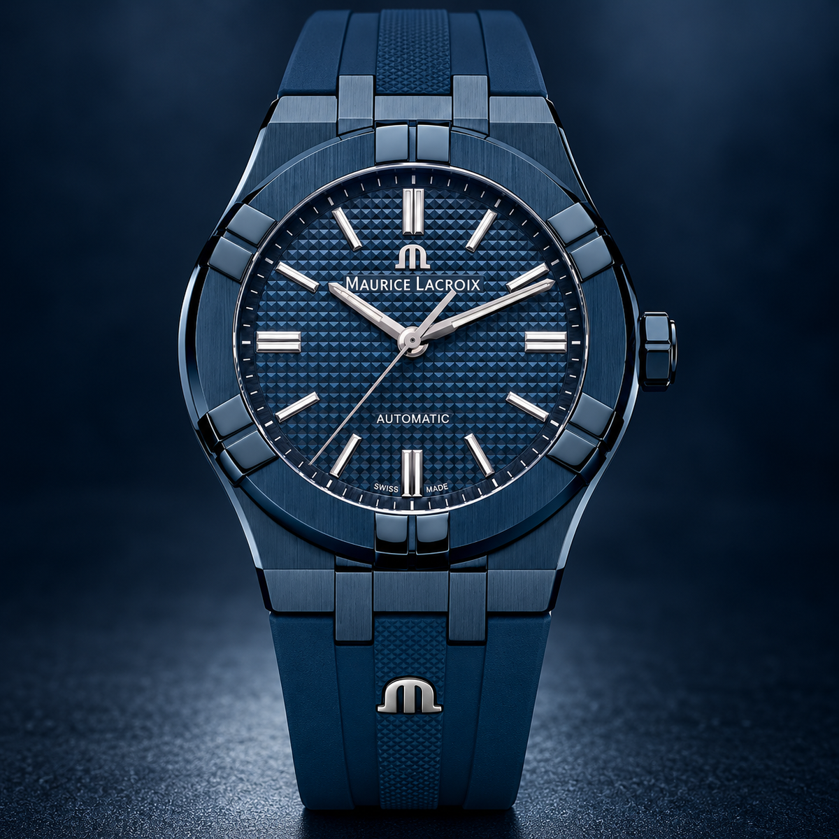 Maurice Lacroix AI6007-PVC00-430-4 — dial and bezel detail