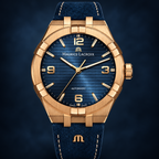 Maurice Lacroix AI6008-BRZ01-420-1 — dial and bezel detail