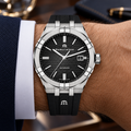 Maurice Lacroix AI6008-SS000-330-2 — men's wrist with premium tailoring