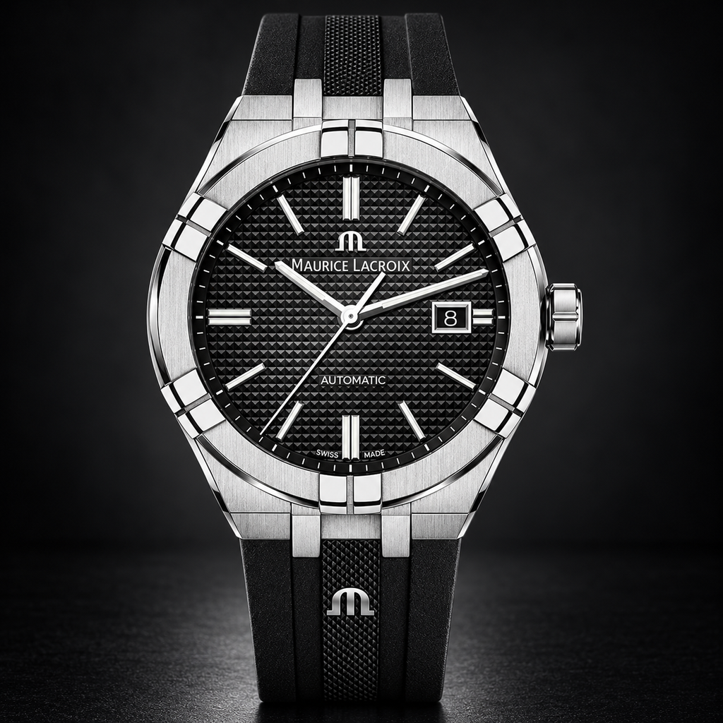 Maurice Lacroix AI6008-SS000-330-2 — dial and bezel detail