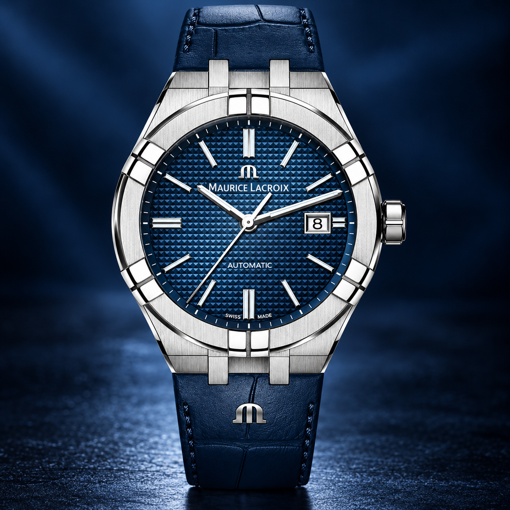 Maurice Lacroix AI6008-SS001-430-1 — dial and bezel detail