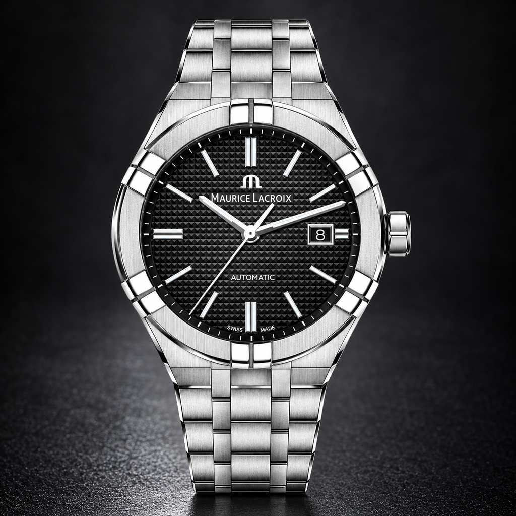 Maurice Lacroix AI6008-SS002-330-1 — dial and bezel detail