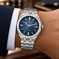 Maurice Lacroix AI6008-SS002-430-1 — men's wrist with premium tailoring