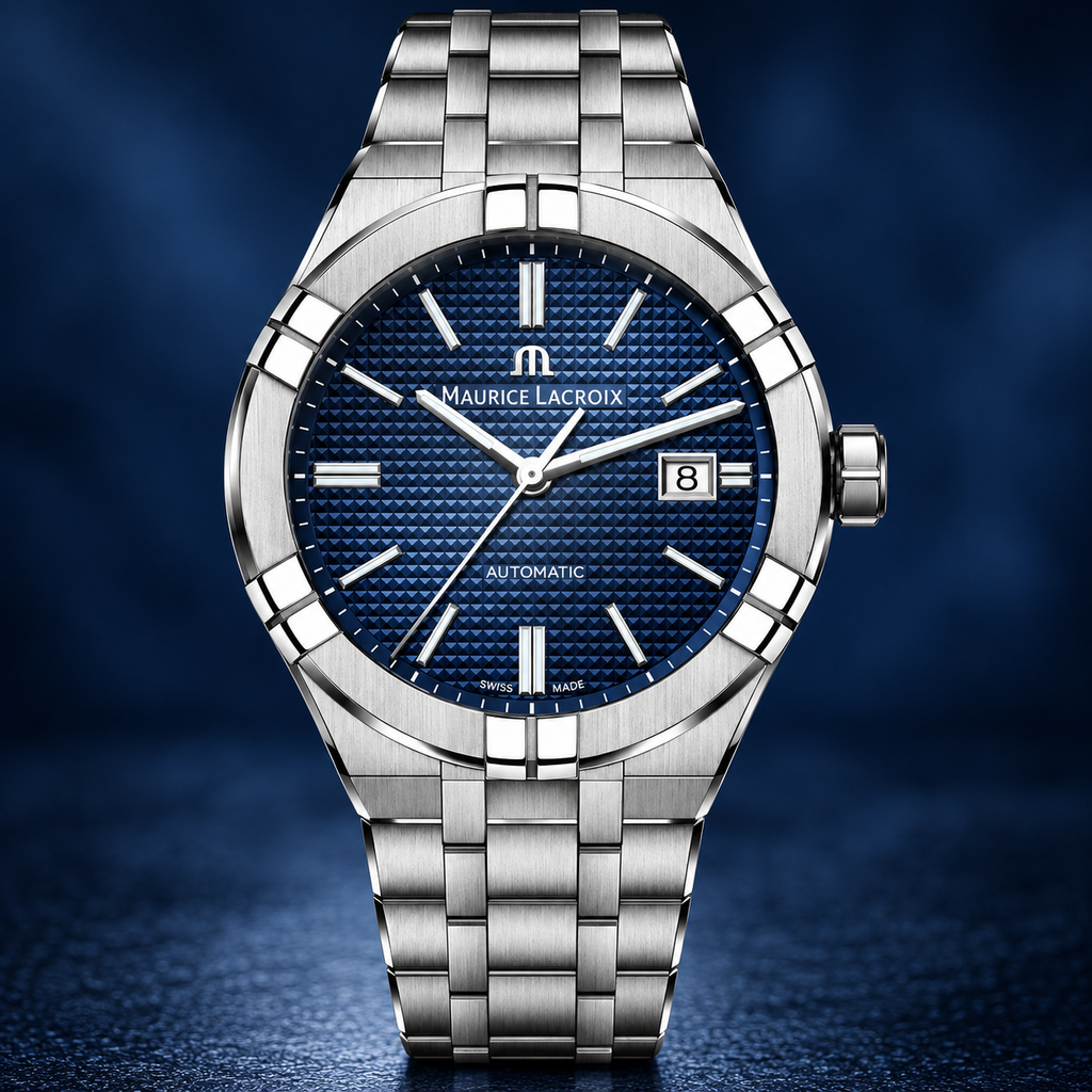 Maurice Lacroix AI6008-SS002-430-1 — dial and bezel detail