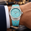 Maurice Lacroix AI6008-SS00F-431-1 — men's wrist with premium tailoring