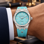 Maurice Lacroix AI6008-SS00F-431-1 — men's wrist with premium tailoring