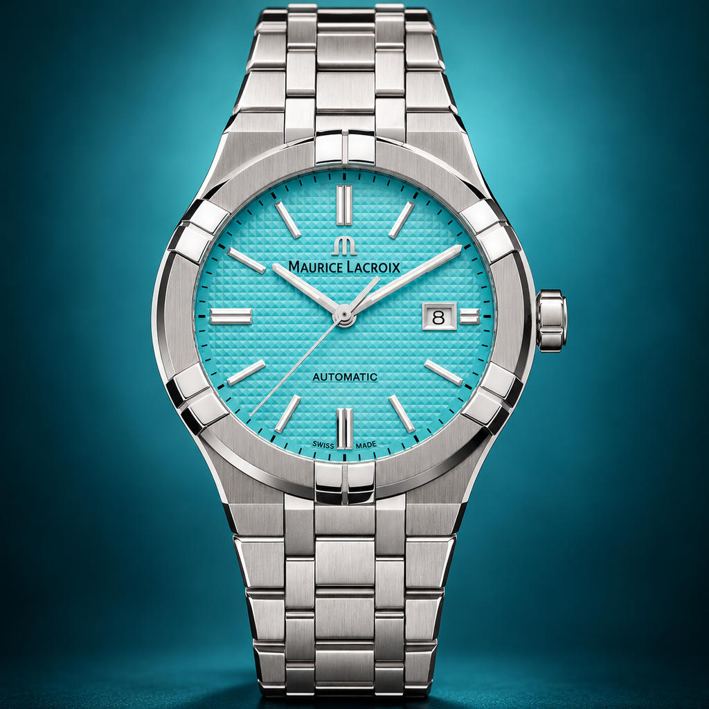 Maurice Lacroix AI6008-SS00F-431-C — dial and bezel detail