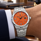 Maurice Lacroix AI6008-SS00F-530-E — men's wrist with premium tailoring