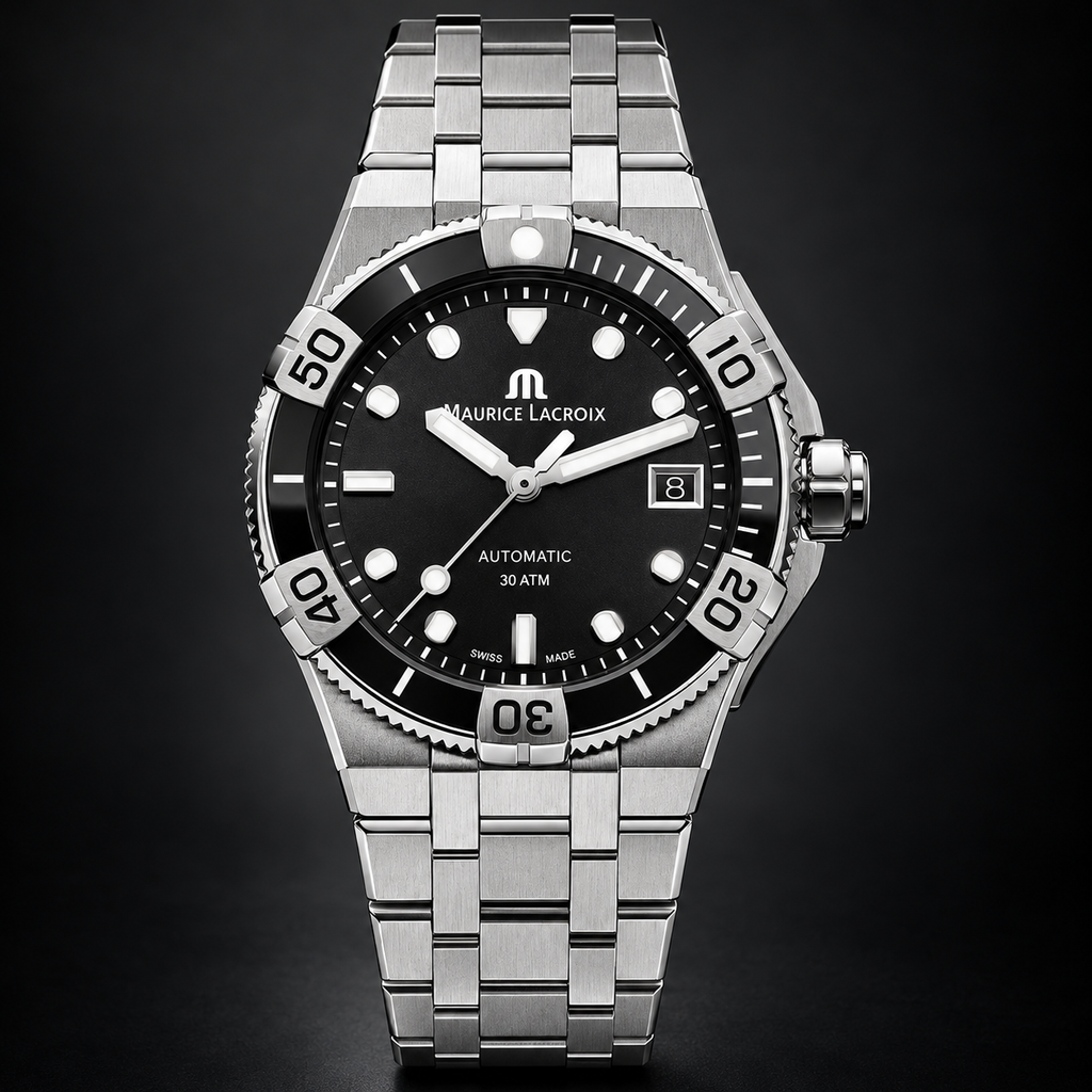 Maurice Lacroix AI6057-SSL22-330-1 — dial and bezel detail