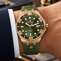 Maurice Lacroix AI6058-BRZ01-630-1 — men's wrist with premium tailoring