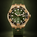 Maurice Lacroix AI6058-BRZ01-630-1 — dial and bezel detail