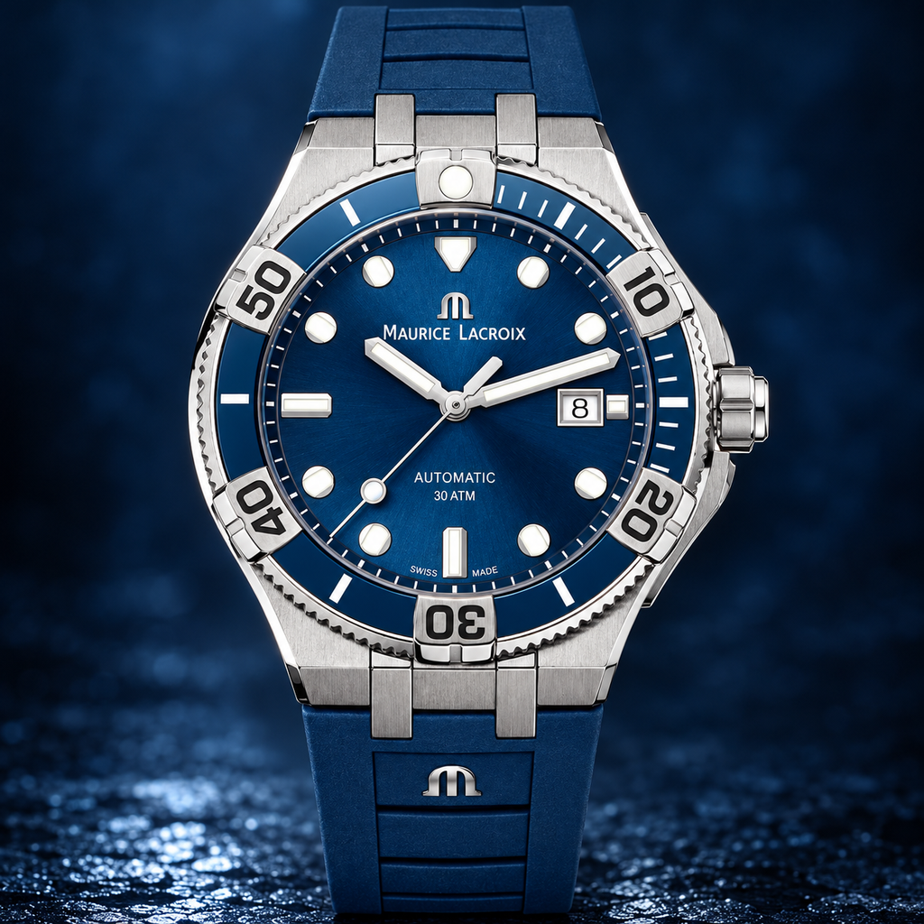 Maurice Lacroix AI6058-SS001-430-1 — dial and bezel detail