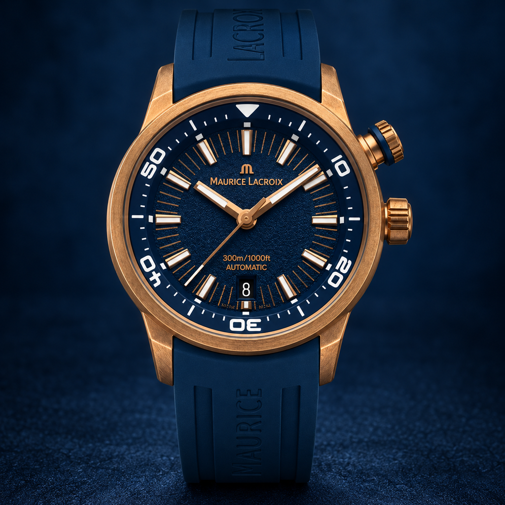 Maurice Lacroix PT6248-BRZ0B-430-4 — dial and bezel detail