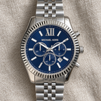 Michael Kors MK8280 men's navy chronograph, natural photograph 4