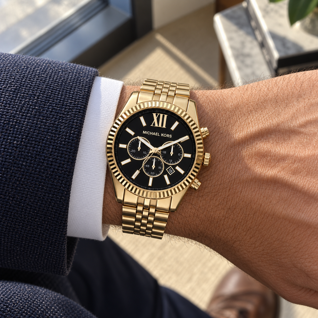 Michael Kors MK8286 men's watch, naturally proportioned on wrist