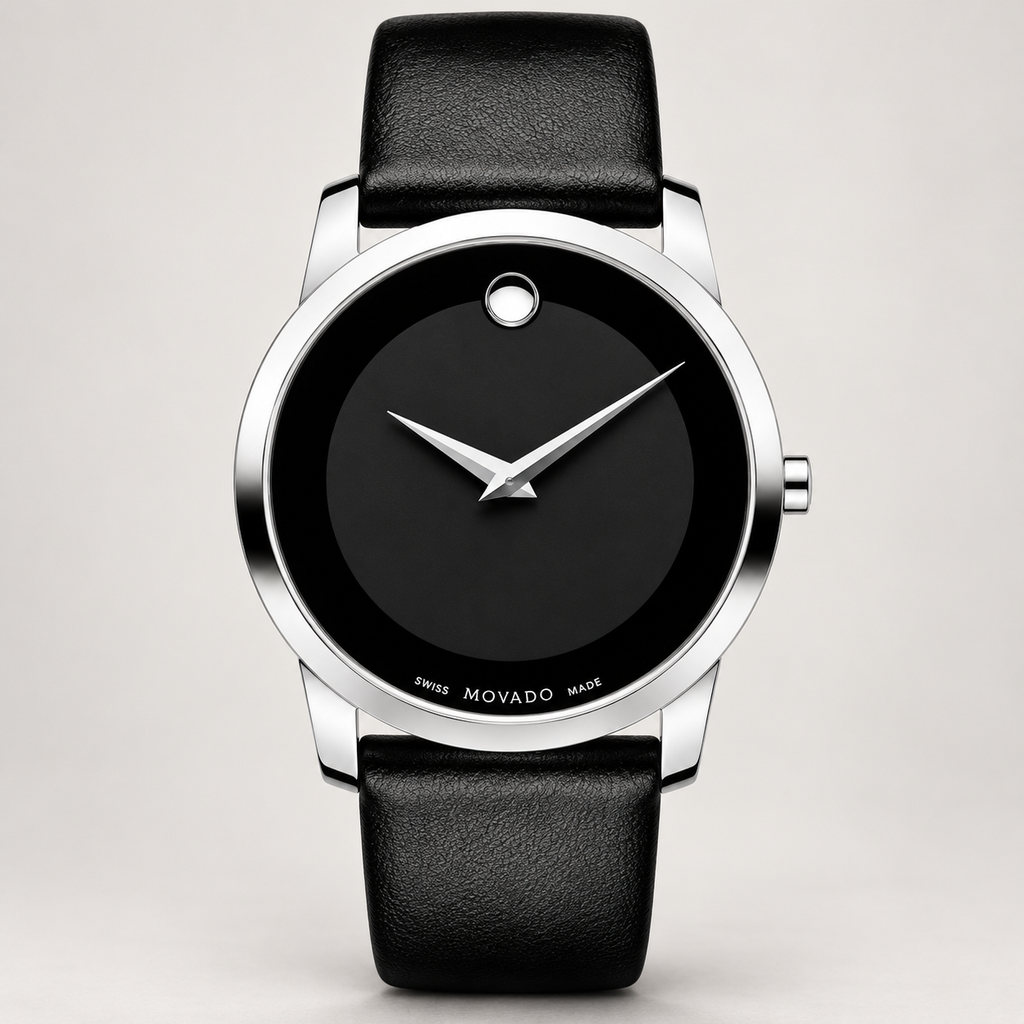 Movado Museum Classic 40mm Black Dial Men's Watch 0606502 — front