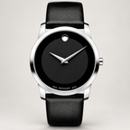 Movado Museum Classic 40mm Black Dial Men's Watch 0606502 — front