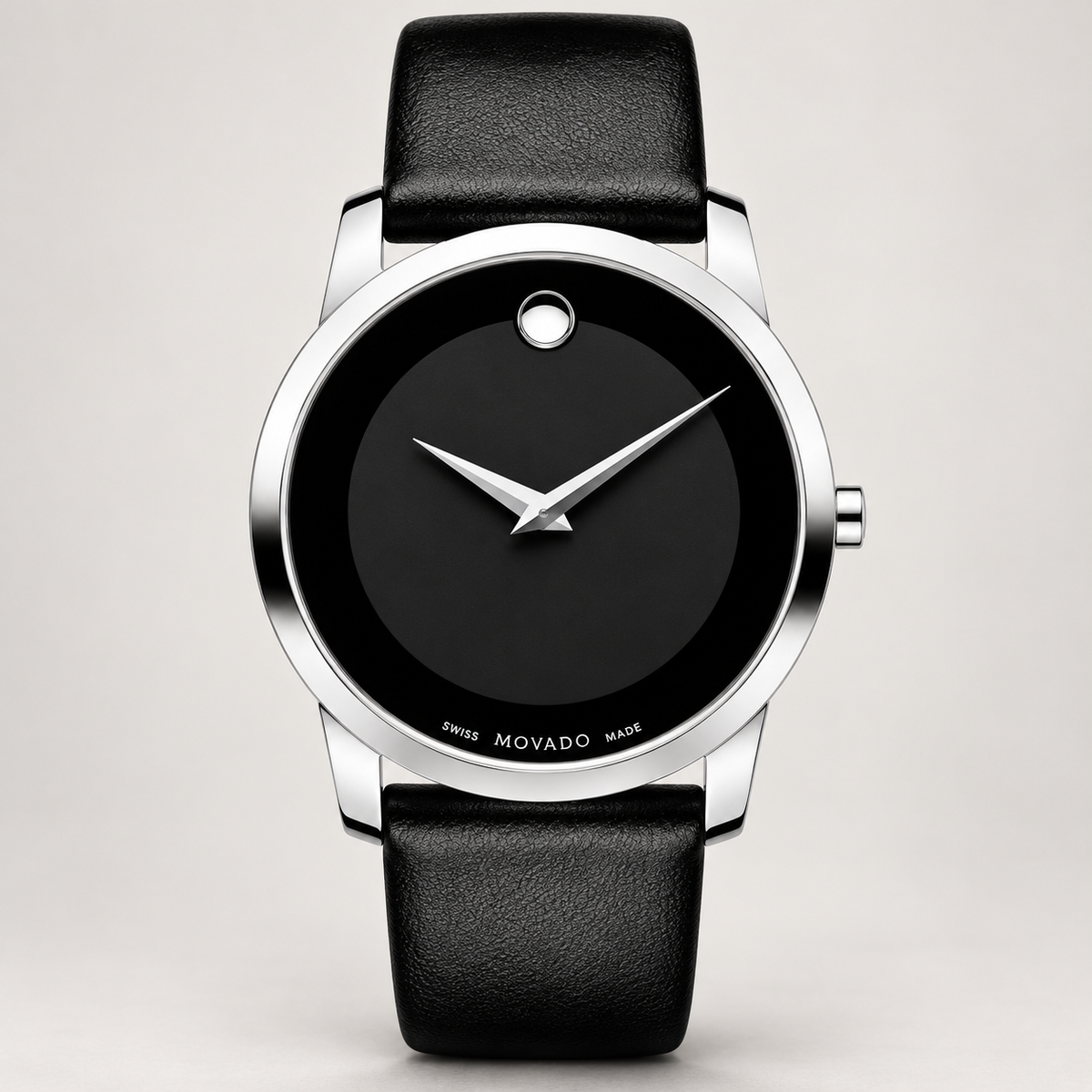 Movado Museum Classic 40mm Black Dial Men's Watch 0606502 — front