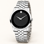 Movado Museum 40mm Black Dial Men's Watch 0606504 — 03 three quarter