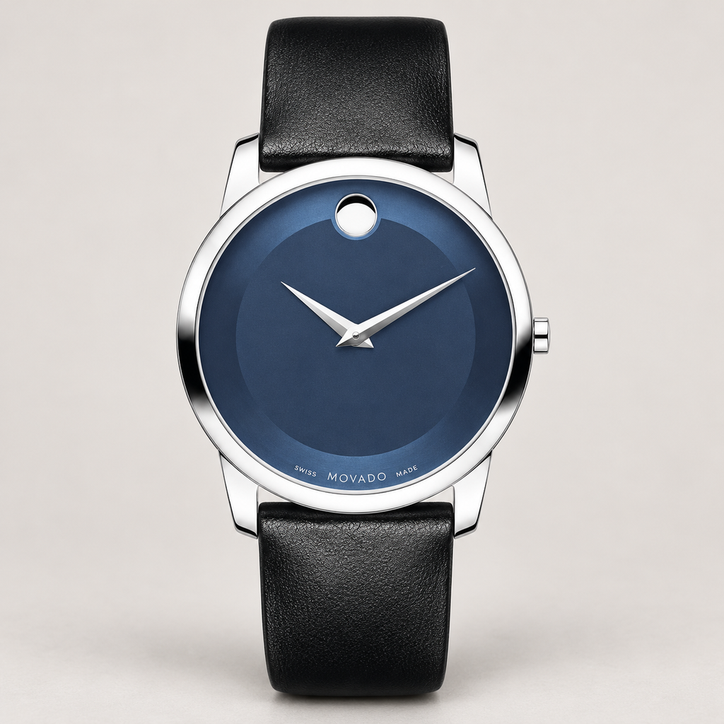 Movado Museum 40mm Blue Dial Men's Watch 0606610 — front