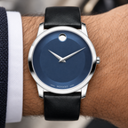 Movado Museum 40mm Blue Dial Men's Watch 0606610 — dial detail