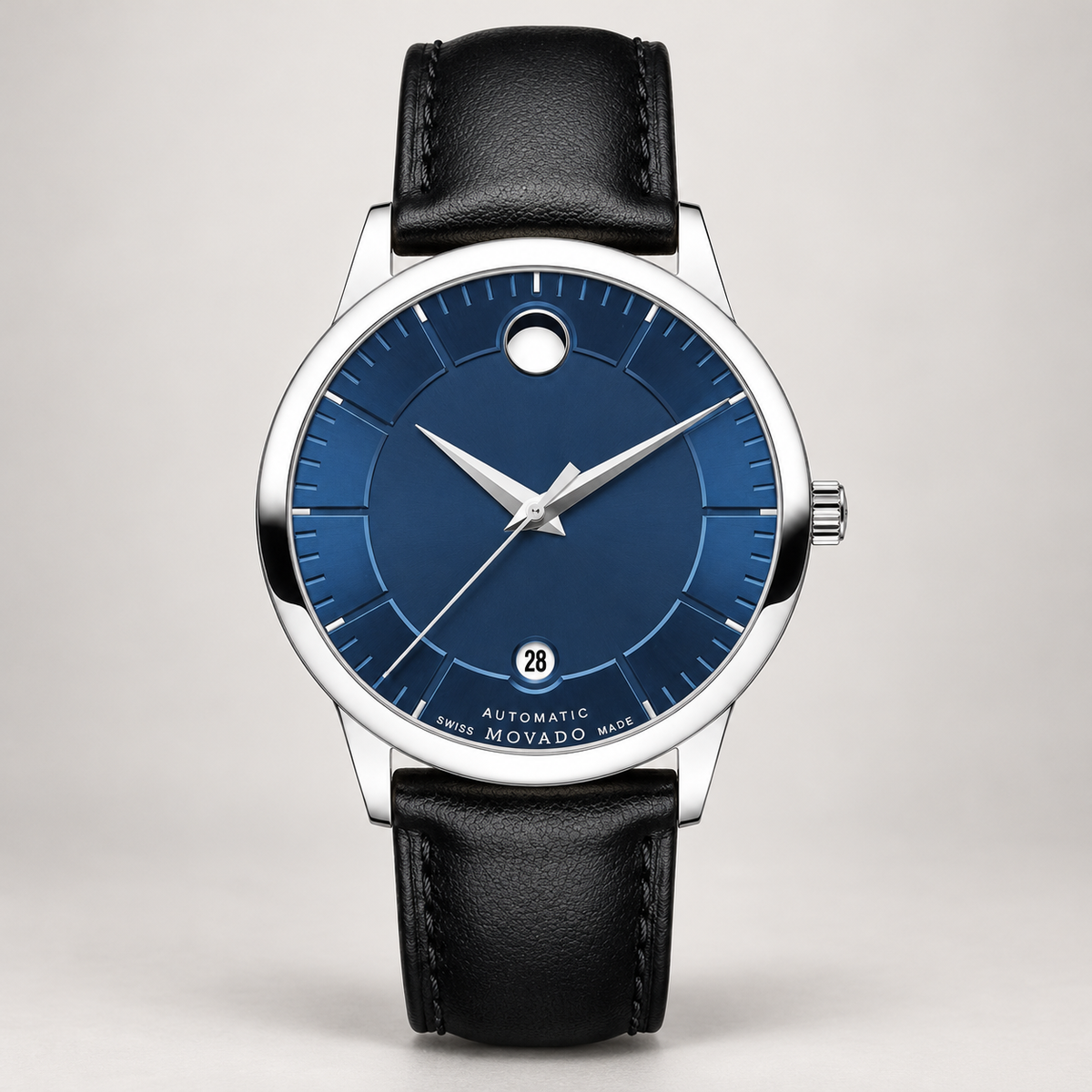 Movado 1881 Automatic 39.5mm Blue Dial Men's Watch 0606874 — front