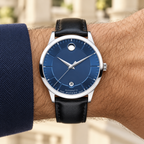 Movado 1881 Automatic 39.5mm Blue Dial Men's Watch 0606874 — wrist alternate