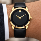 Movado Museum 40mm Black Dial Men's Watch 0606876 — dial detail