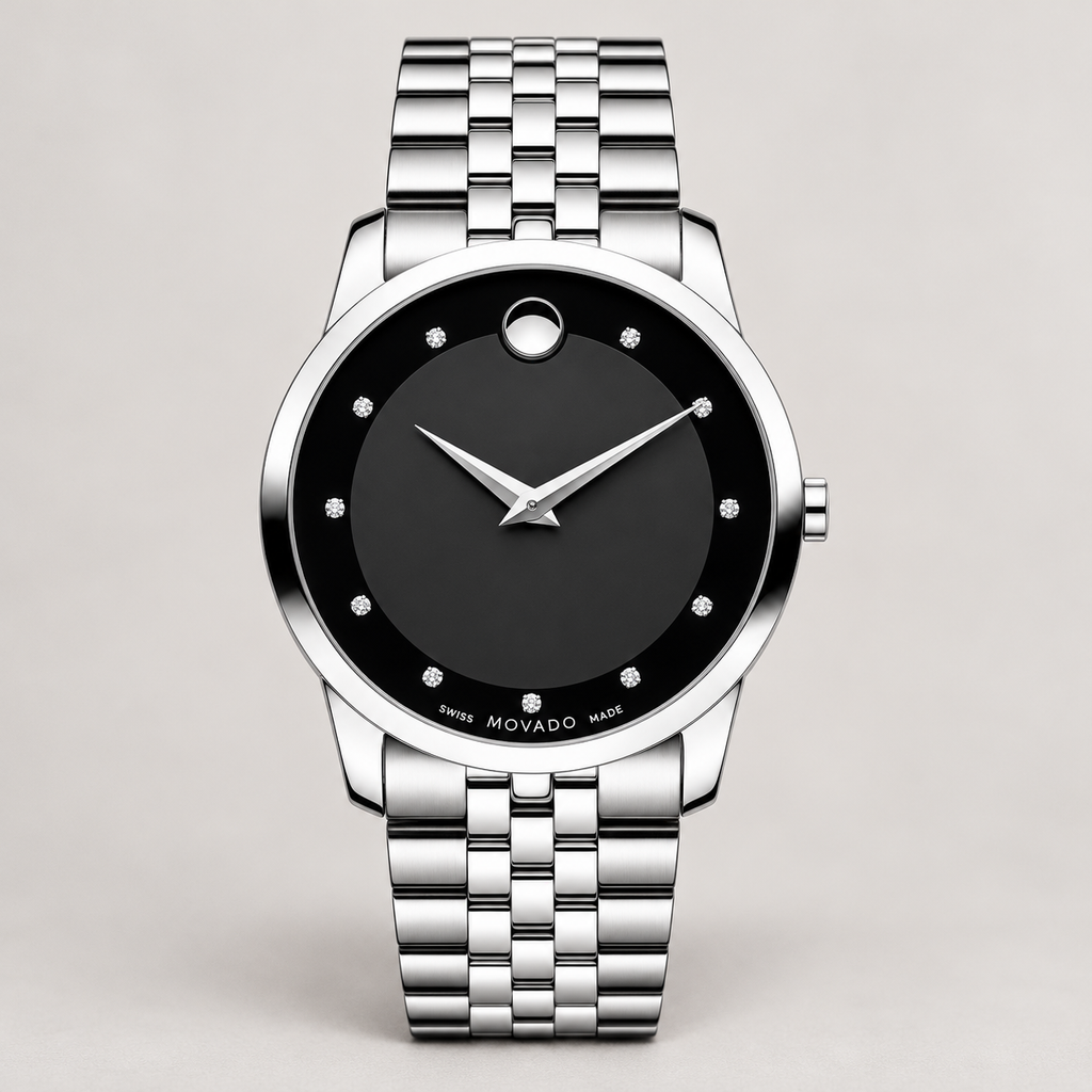 Movado Museum Classic 40mm Black Dial Men's Watch 0606878 — front