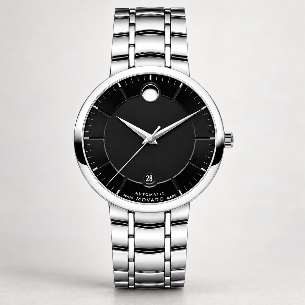 Movado 1881 Automatic 39.5mm Black Dial Men's Watch 0606914 — front