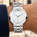 Movado 1881 Automatic 39.5mm Silver Dial Men's Watch 0606915 — wrist alternate