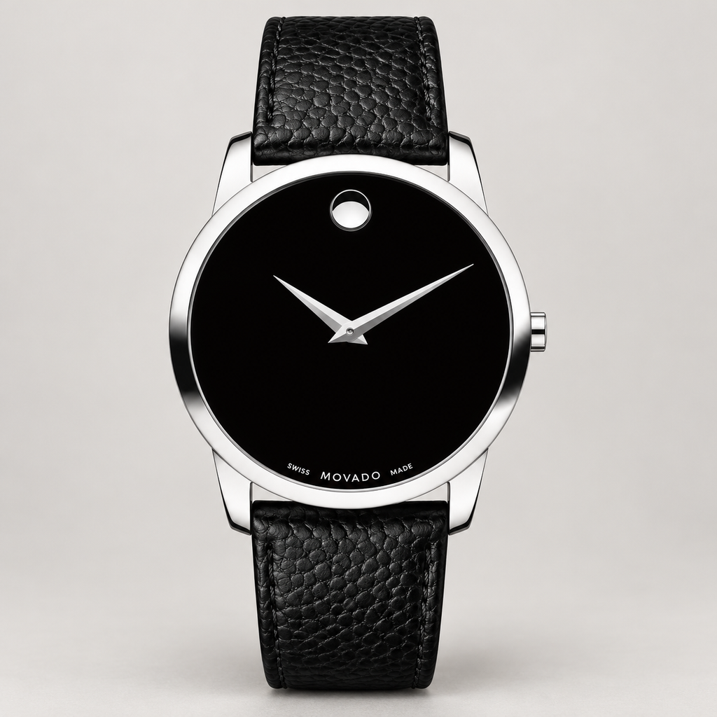 Movado Museum Classic 40mm Black Dial Men's Watch 0607012 — front