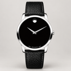 Movado Museum Classic 40mm Black Dial Men's Watch 0607012 — front