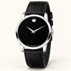 Movado Museum Classic 40mm Black Dial Men's Watch 0607012 — three quarter