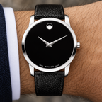 Movado Museum Classic 40mm Black Dial Men's Watch 0607012 — dial detail