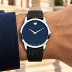 Movado Museum Classic 40mm Blue Dial Men's Watch 0607013 — wrist alternate